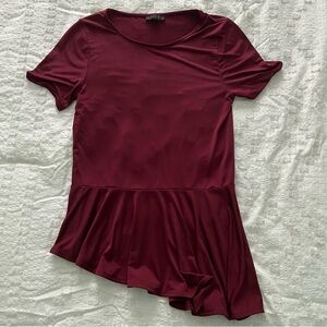 Burgundy TopShop Blouse